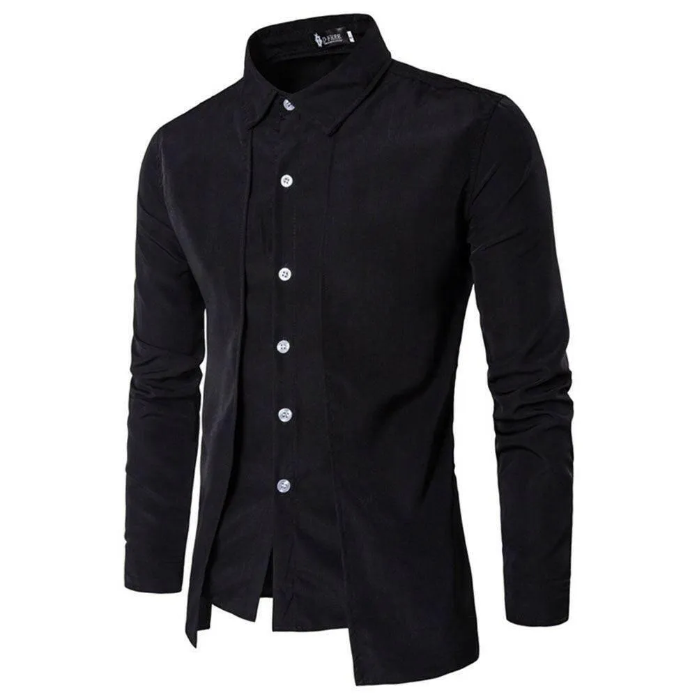 Men’s Cotton Tuxedo Shirt with Regular Sleeve and Turn-down Collar