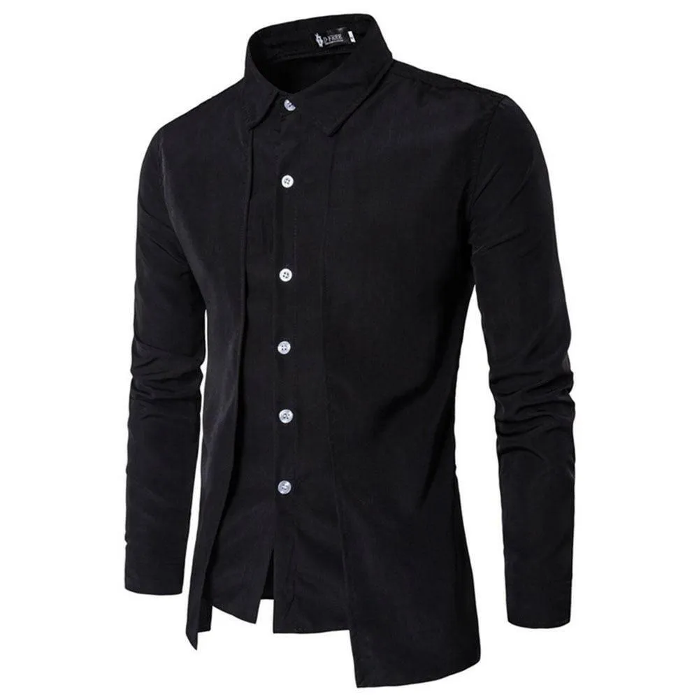 Men’s Cotton Tuxedo Shirt with Regular Sleeve and Turn-down Collar