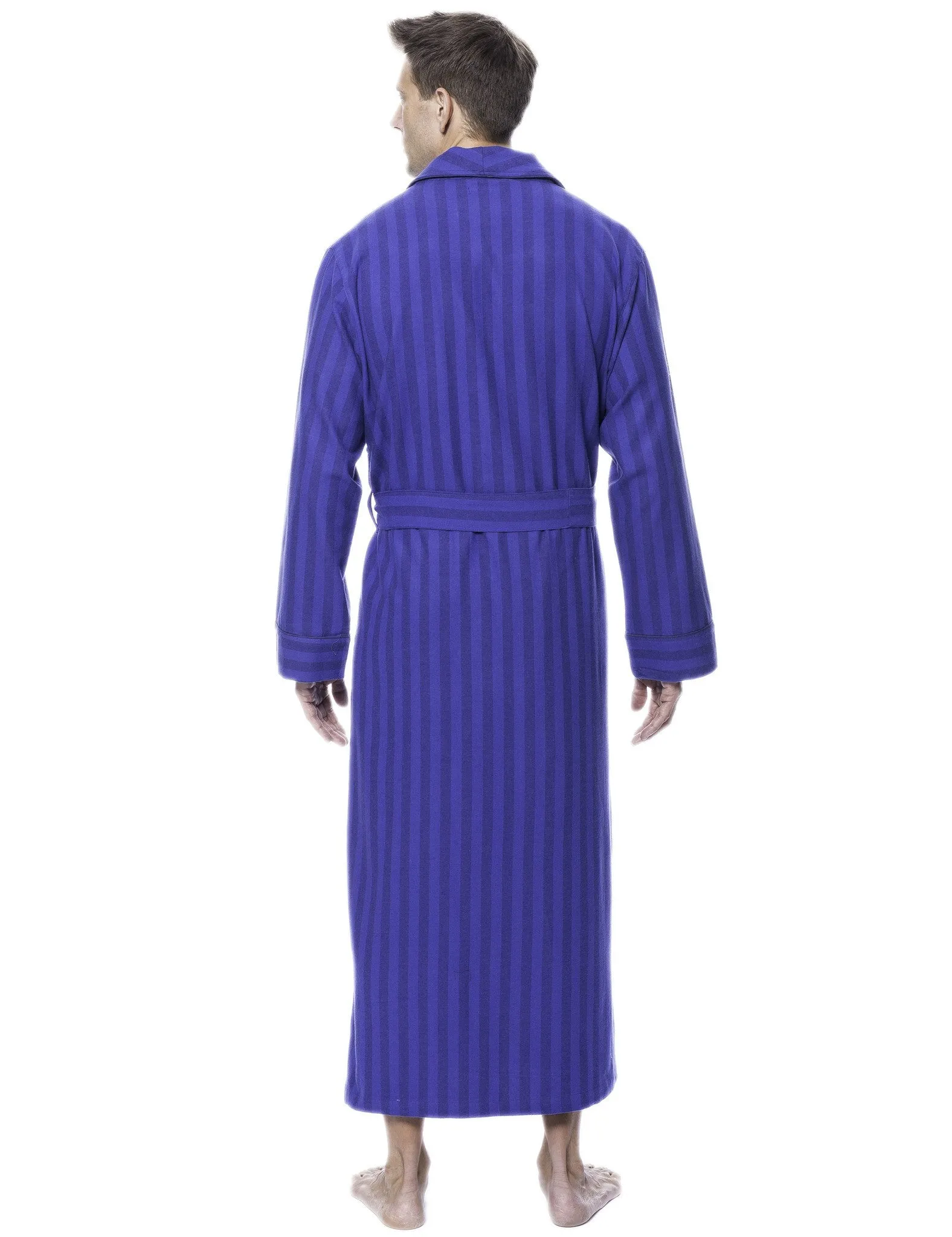 Men's Premium 100% Cotton Flannel Long Robe