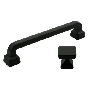 MH1650 Solid Matte Black Cabinet Pulls Handles