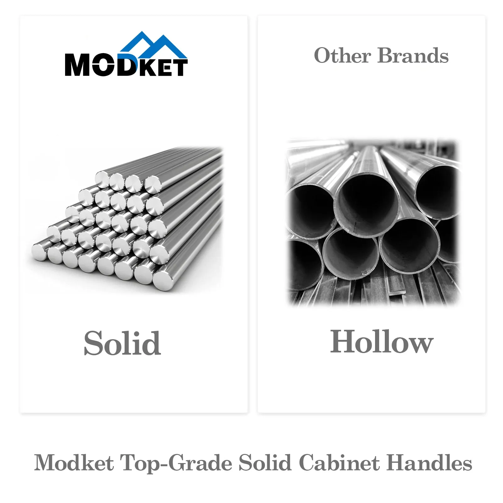 MH1650 Solid Matte Black Cabinet Pulls Handles