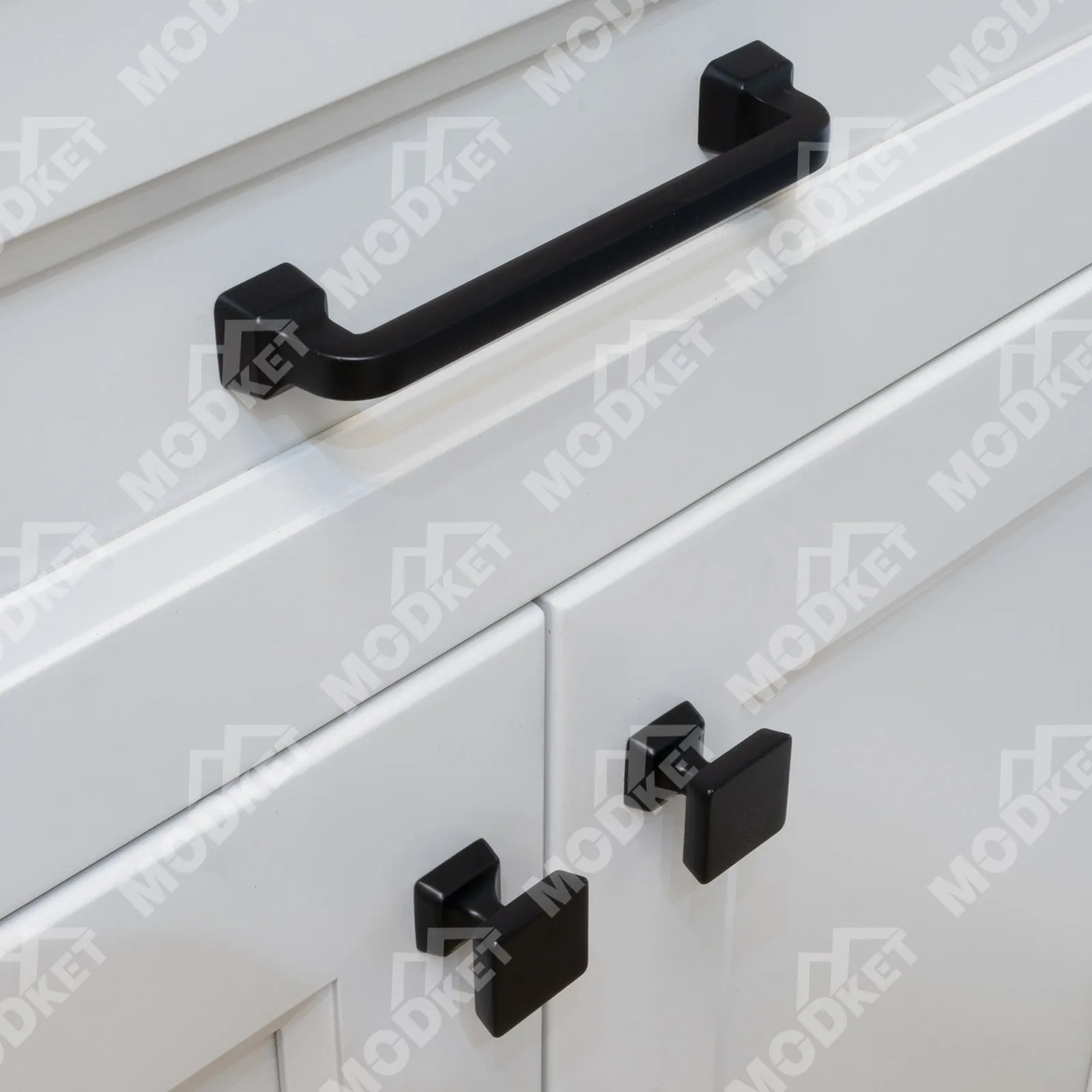 MH1650 Solid Matte Black Cabinet Pulls Handles