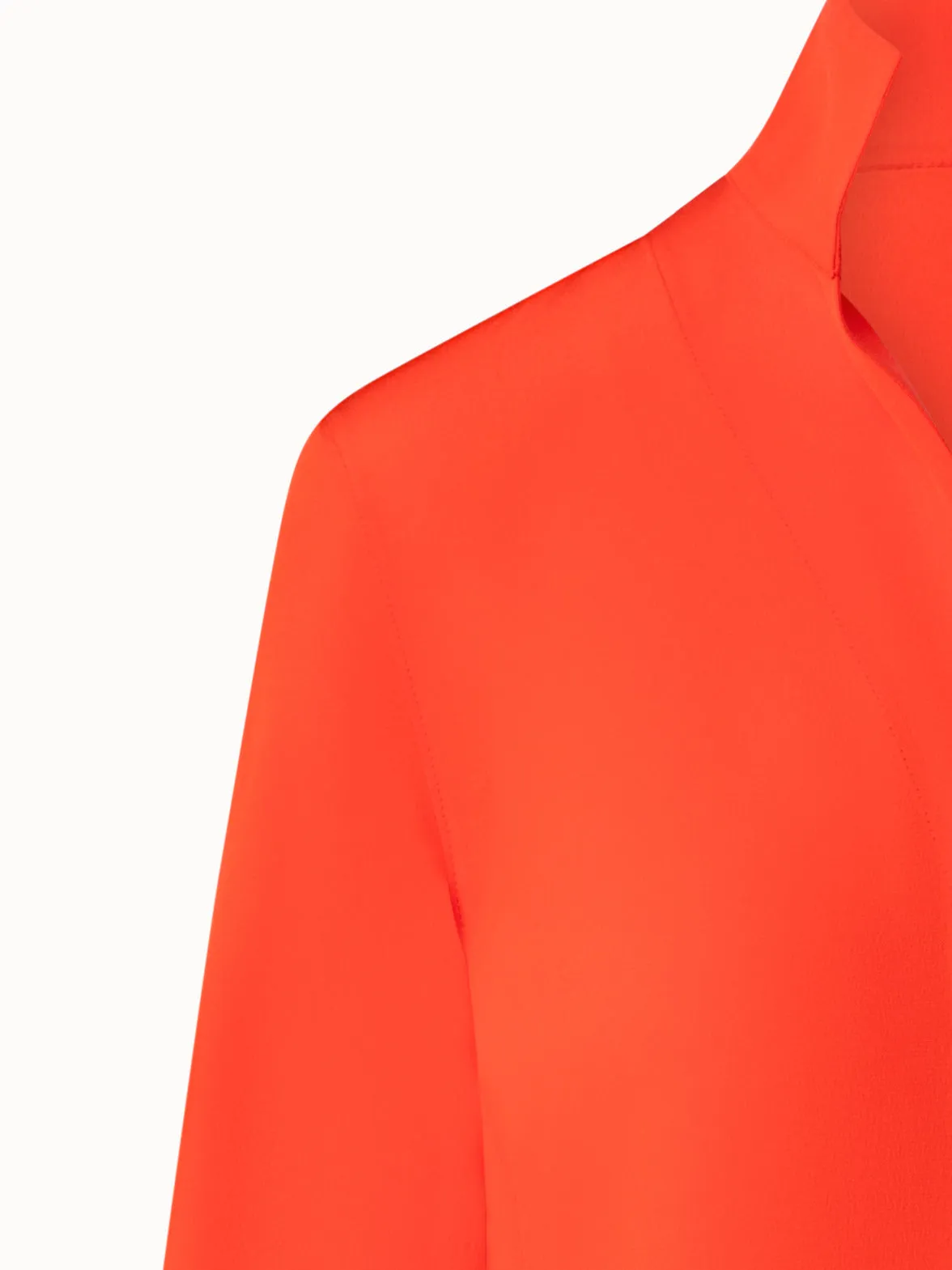 Mock Neck Silk Blouse