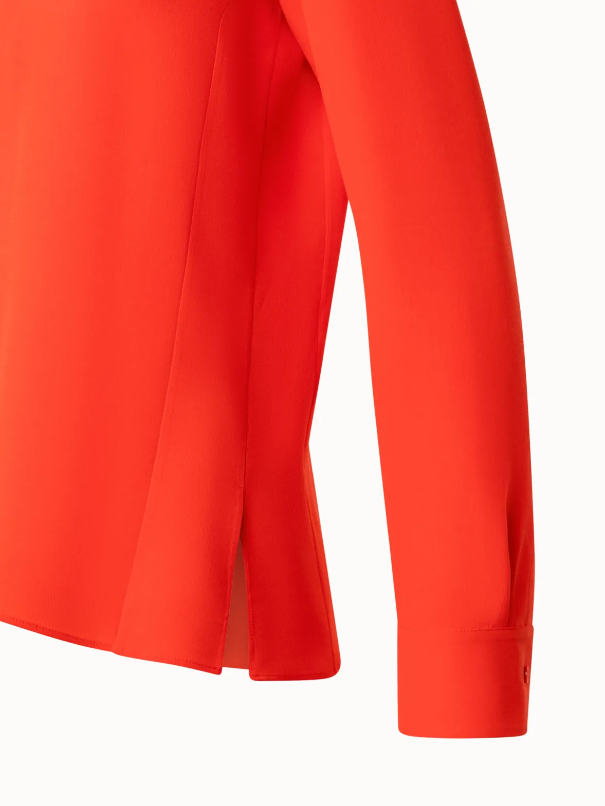 Mock Neck Silk Blouse