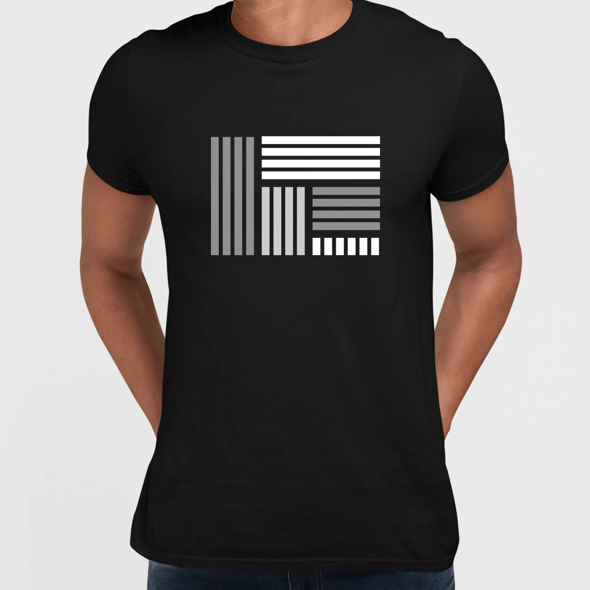 Modern Geometric Elements - Line Dots & Shapes Printed t-shirts Unisex Sample 15