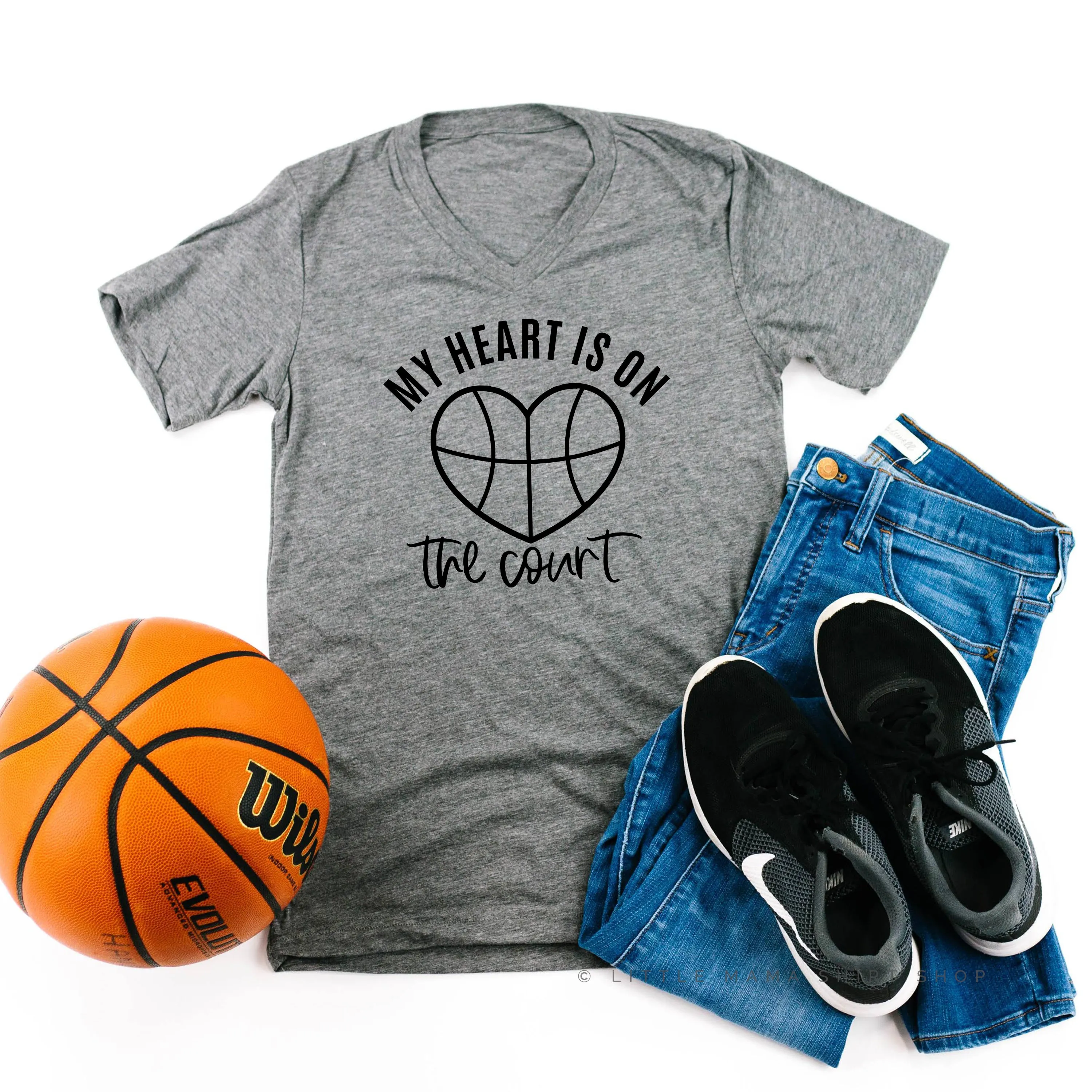 My Heart is on the Court - Unisex Tee