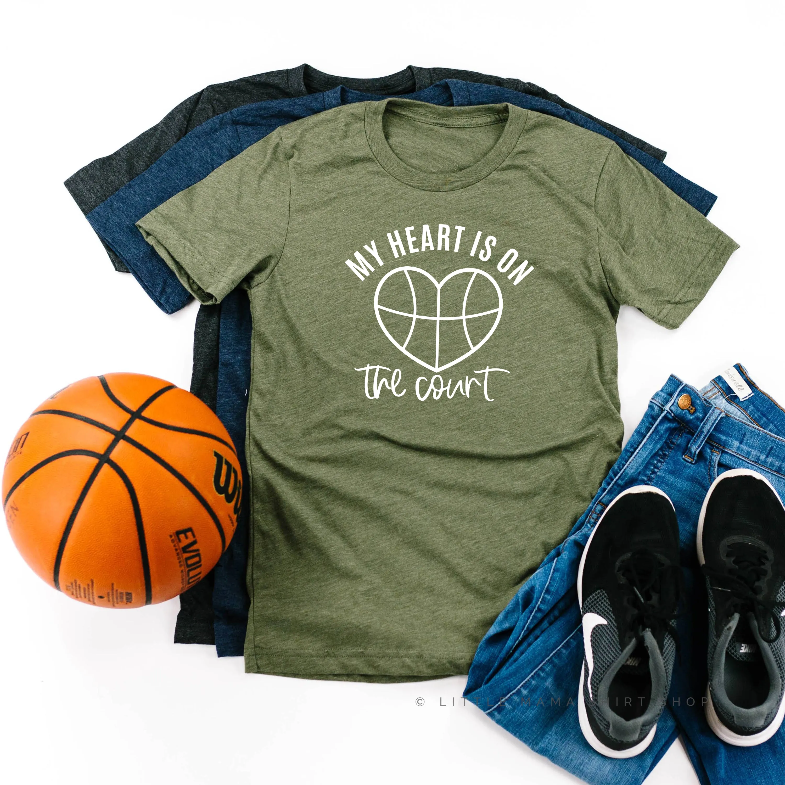 My Heart is on the Court - Unisex Tee