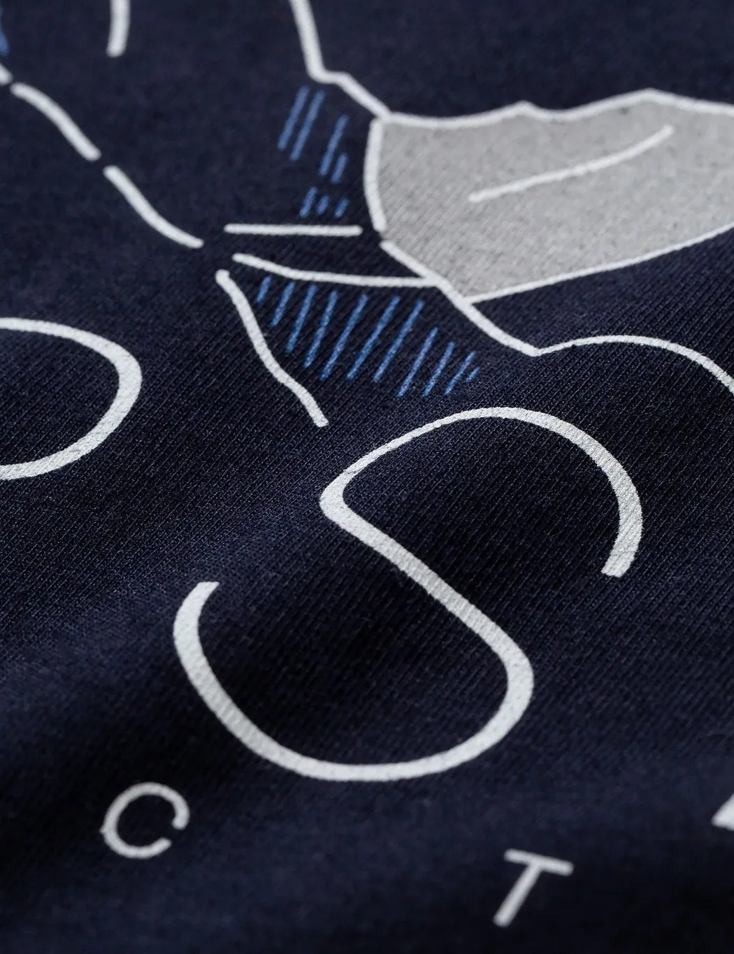 Norse Projects Niels Mountains T-Shirt - Dark Navy Blue