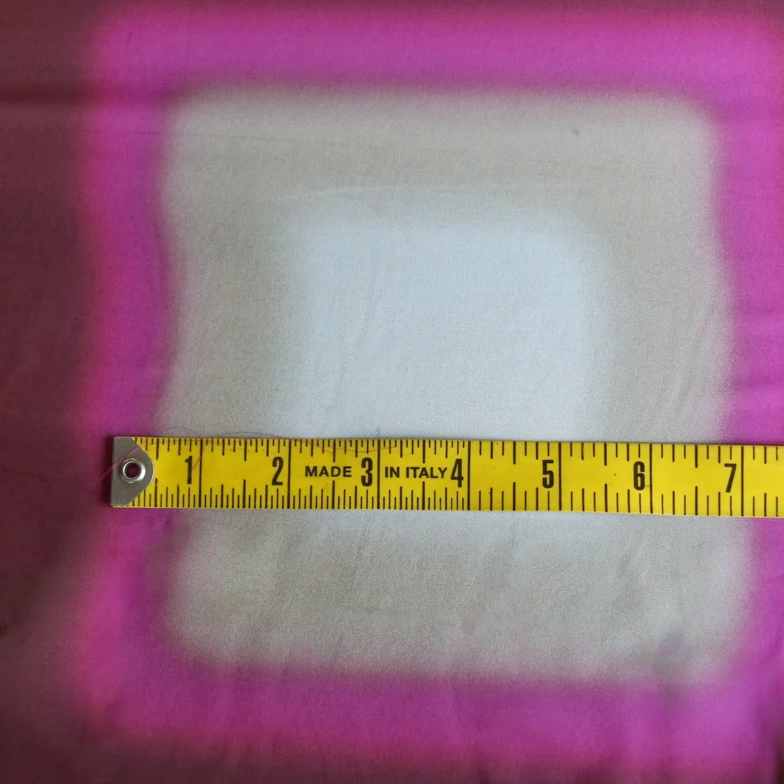 Ombre Check Fuchsia Silk Georgette