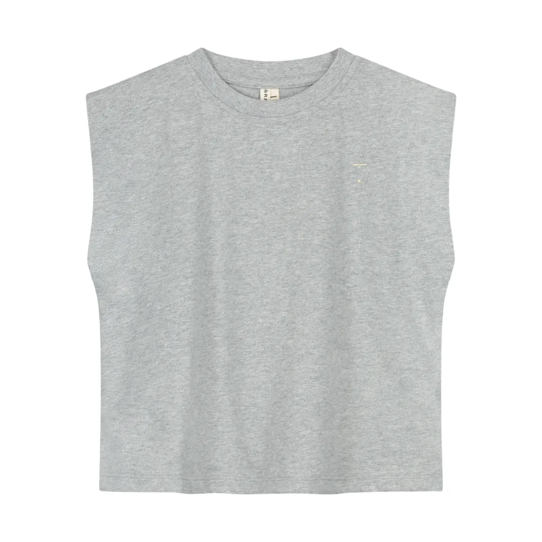 Organic Muscle Shirt "Grey Melange"