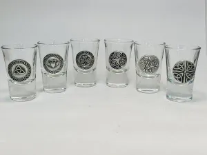 Pewter and Glass Shot Glasses (Assorted Styles)