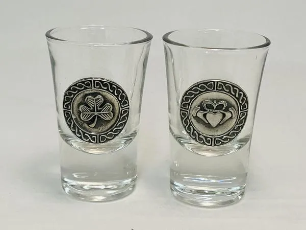 Pewter and Glass Shot Glasses (Assorted Styles)