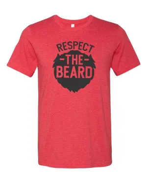 Plus Size Mens Respect the Beard Tee Shirts