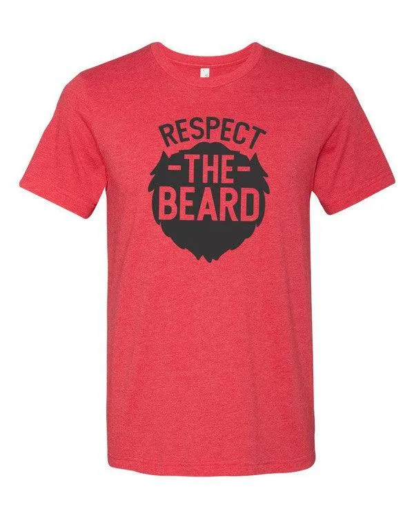 Plus Size Mens Respect the Beard Tee Shirts