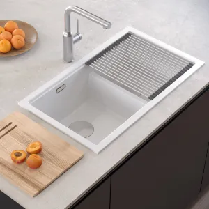 Quadron Logan 120 White, topmount or undermount sink