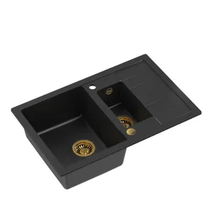 Quadron Morgan 156 Pure Black kitchen sink, Mix and Match
