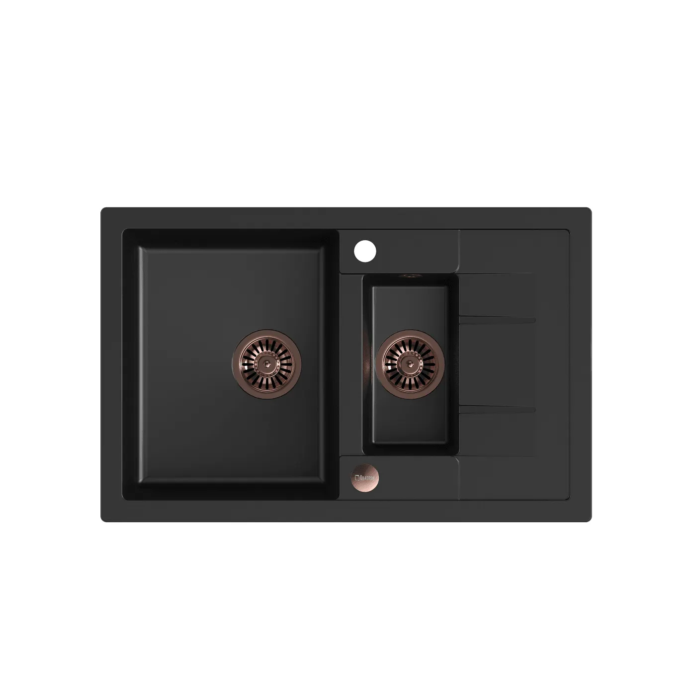 Quadron Morgan 156 Pure Black kitchen sink, Mix and Match