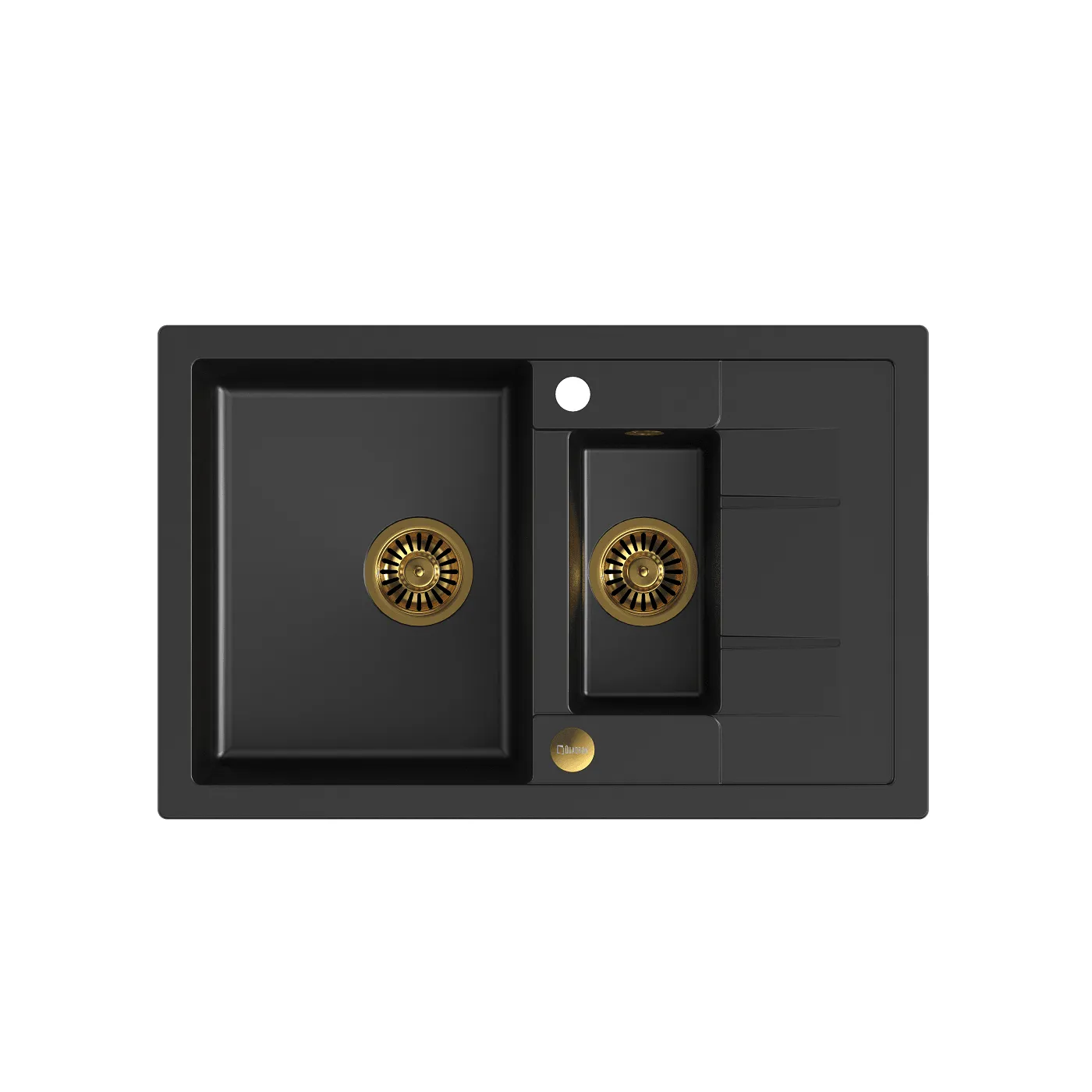 Quadron Morgan 156 Pure Black kitchen sink, Mix and Match