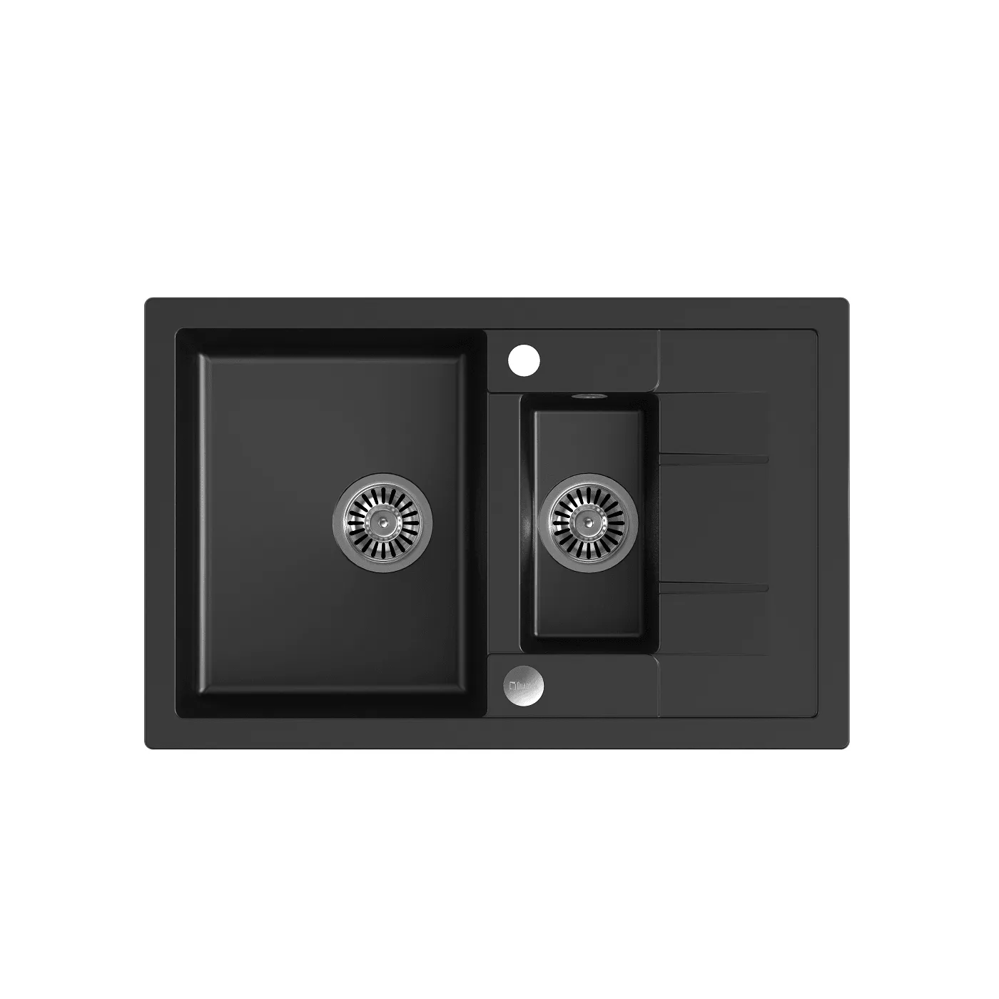 Quadron Morgan 156 Pure Black kitchen sink, Mix and Match