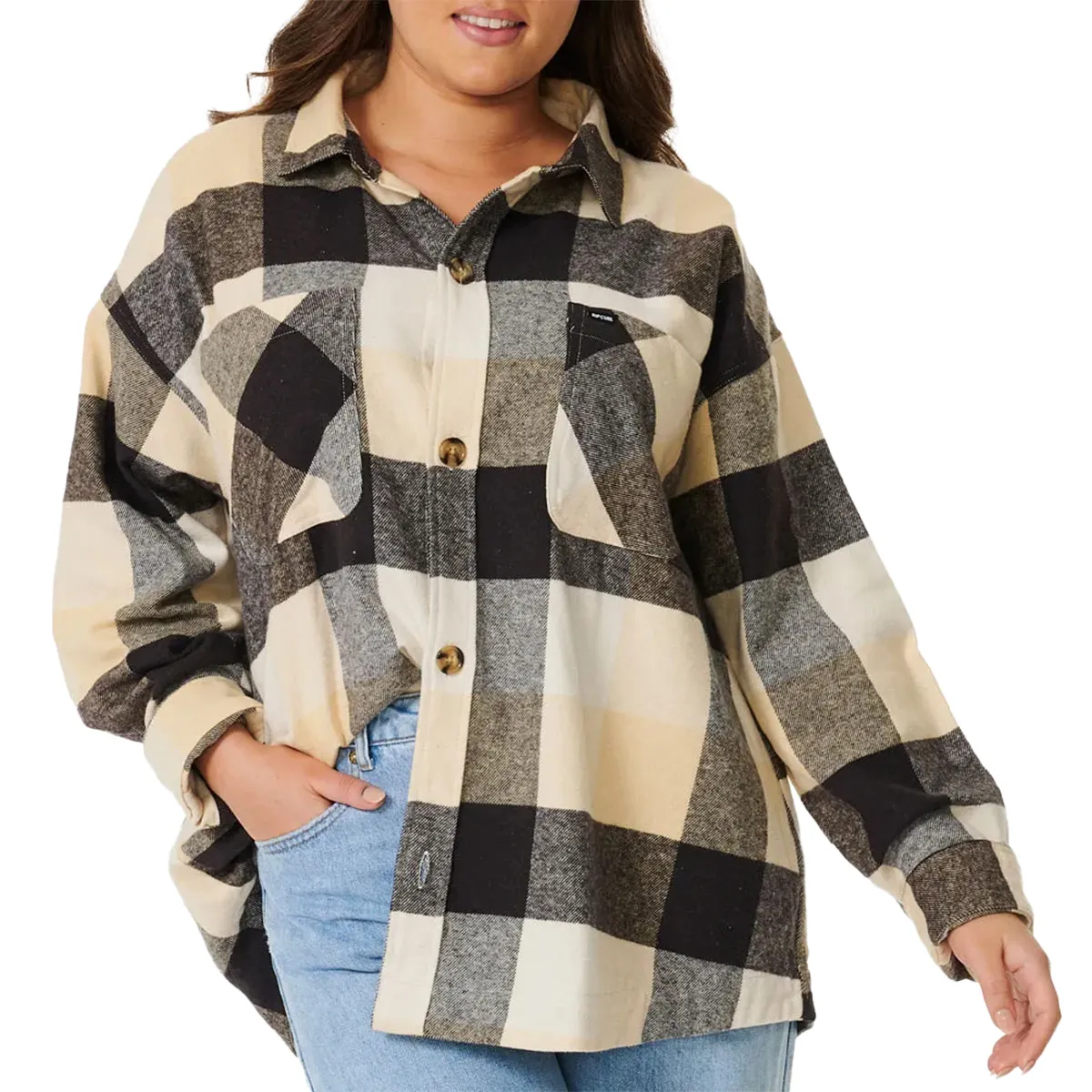 Rip Curl Women's La Isla Long Sleeve Button-Up Flannel Shirt