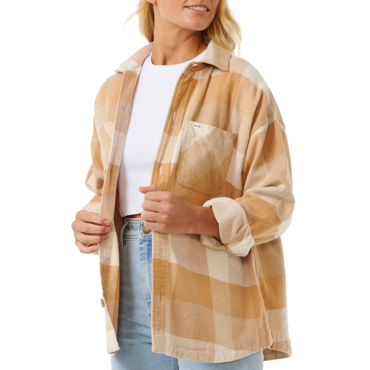 Rip Curl Women's La Isla Long Sleeve Button-Up Flannel Shirt