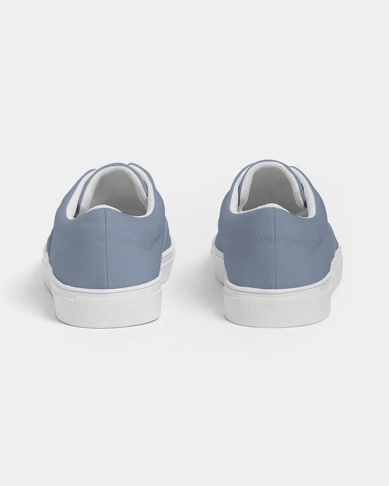 Shaded Pale Pastel Blue Gray Canvas Sneakers | Men's | C30M15Y0K30