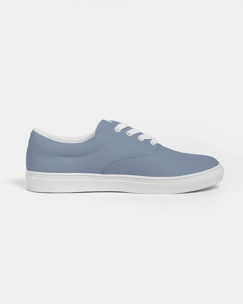 Shaded Pale Pastel Blue Gray Canvas Sneakers | Men's | C30M15Y0K30