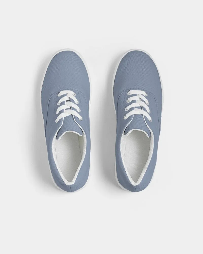 Shaded Pale Pastel Blue Gray Canvas Sneakers | Men's | C30M15Y0K30