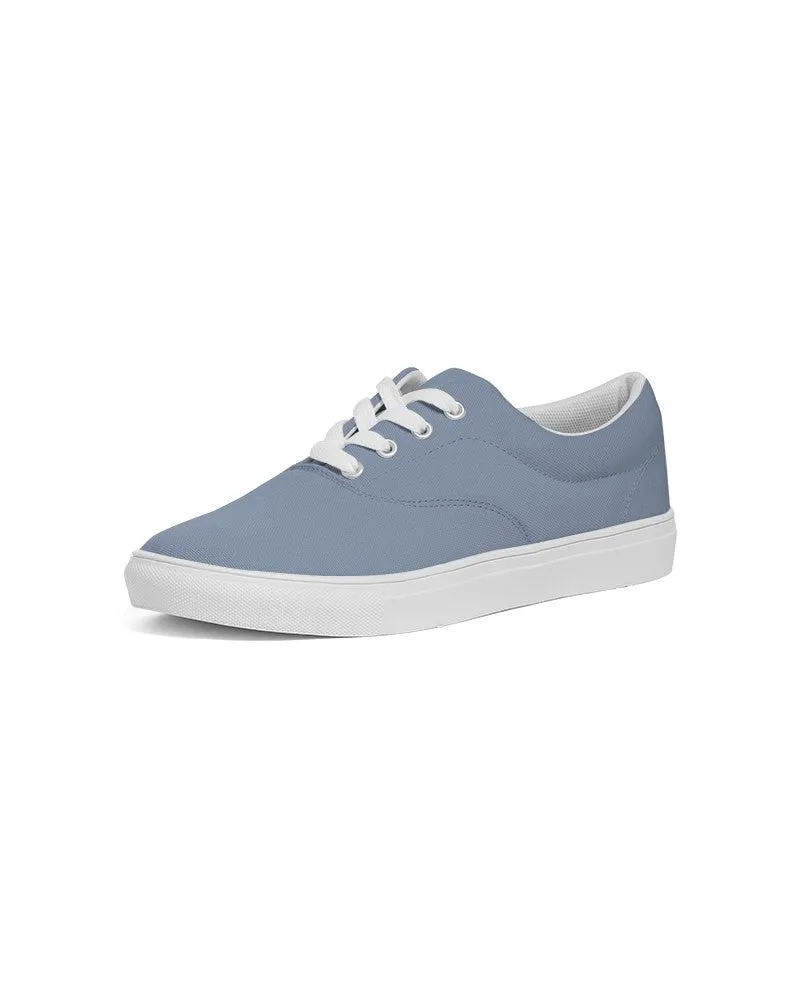 Shaded Pale Pastel Blue Gray Canvas Sneakers | Men's | C30M15Y0K30