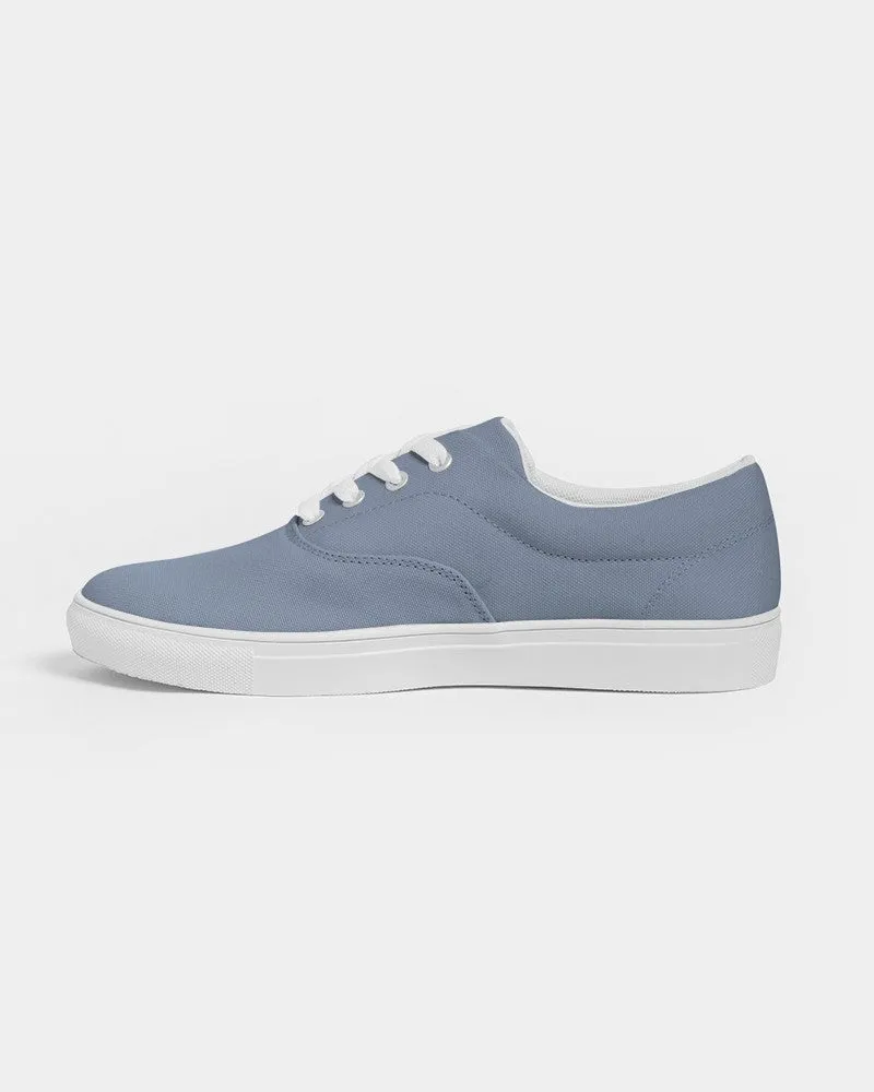 Shaded Pale Pastel Blue Gray Canvas Sneakers | Men's | C30M15Y0K30