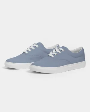 Shaded Pale Pastel Blue Gray Canvas Sneakers | Men's | C30M15Y0K30