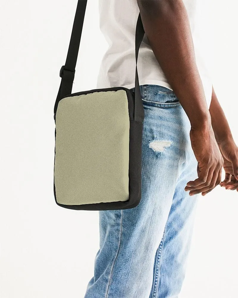 Shaded Pale Pastel Yellow Gray Messenger Pouch | C0M0Y30K30