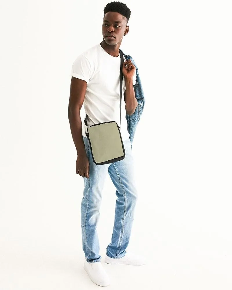 Shaded Pale Pastel Yellow Gray Messenger Pouch | C0M0Y30K30