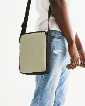Shaded Pale Pastel Yellow Gray Messenger Pouch | C0M0Y30K30