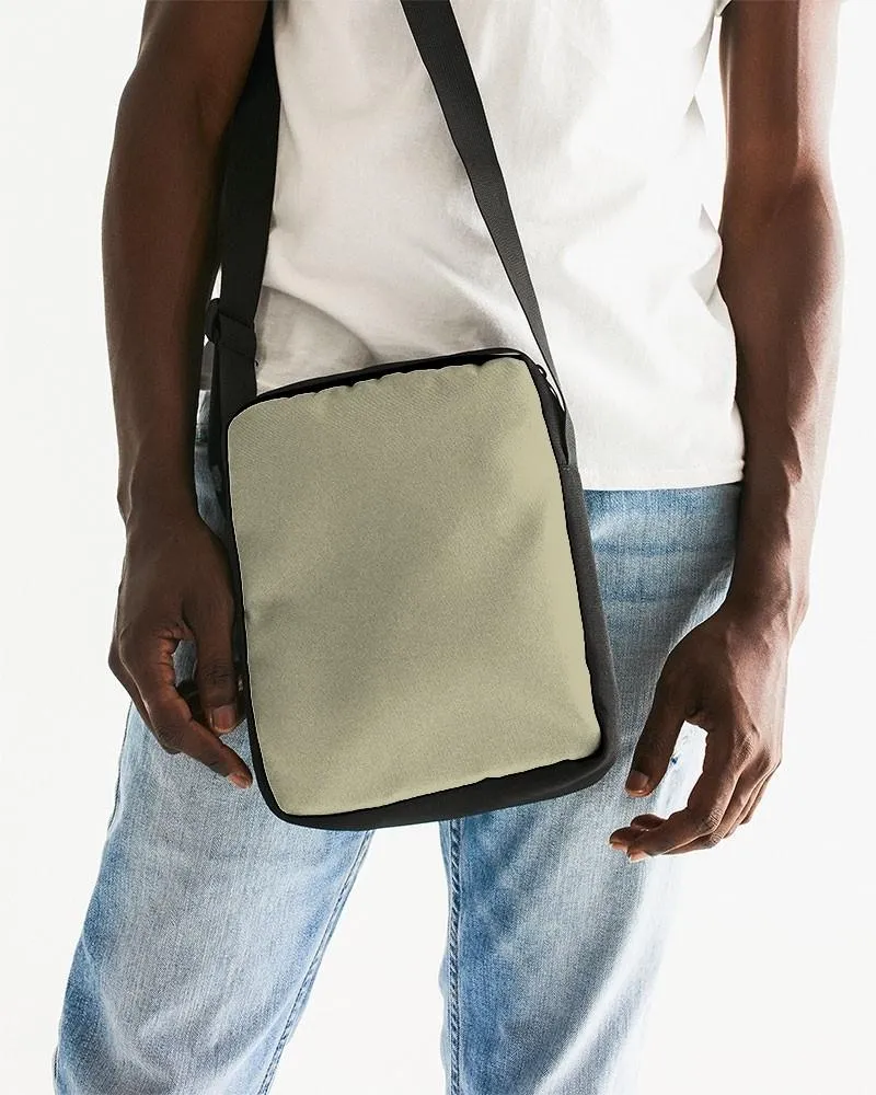 Shaded Pale Pastel Yellow Gray Messenger Pouch | C0M0Y30K30