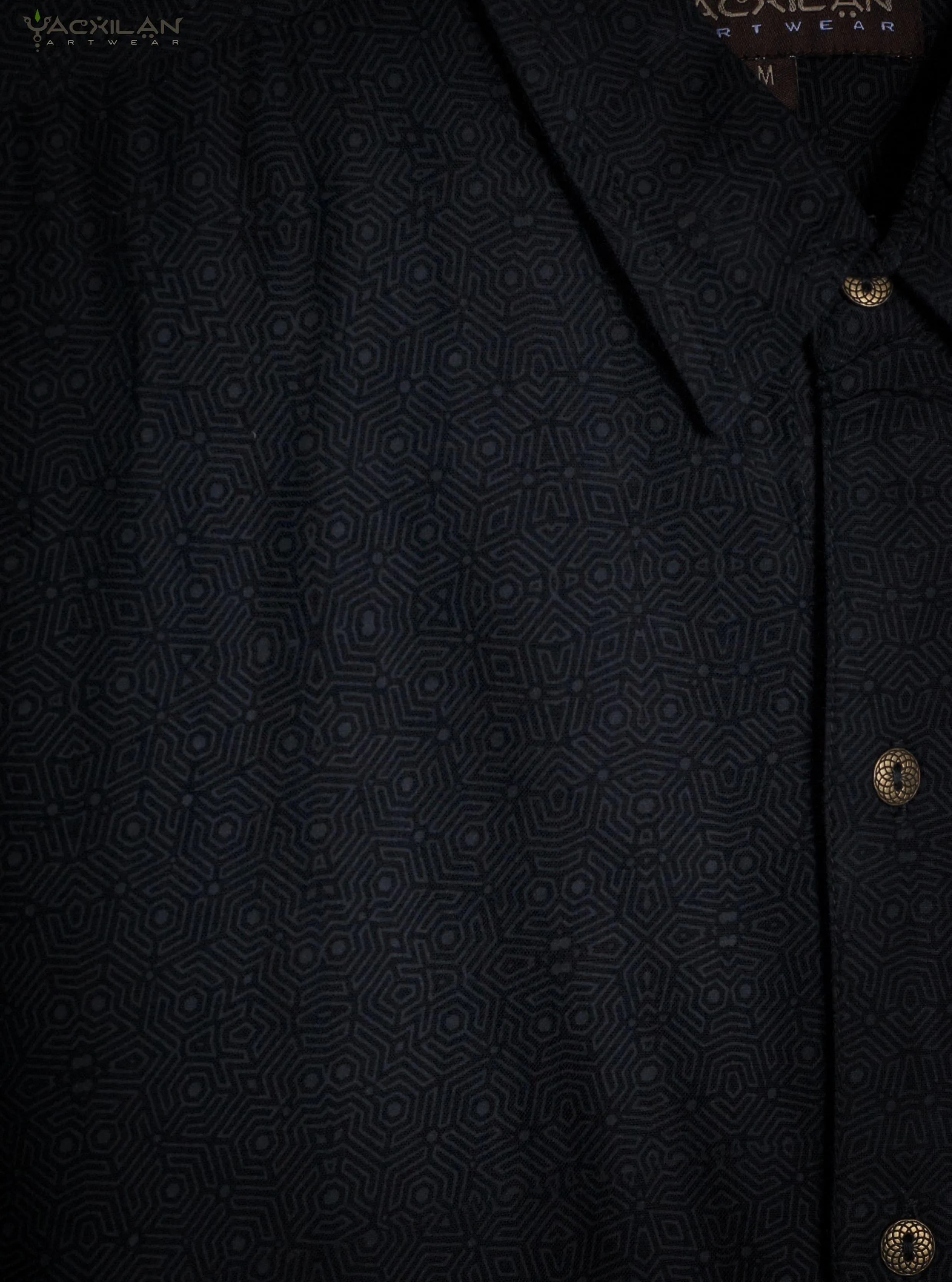 Shirt Men Half Sleeves / Viscose - Black MAZATECH