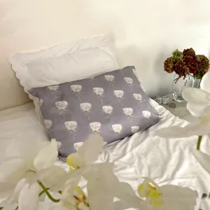 Silk Pillowcase - Lavender With White Roses