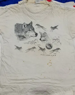 Single satich White printed teeshirts 81 pcs