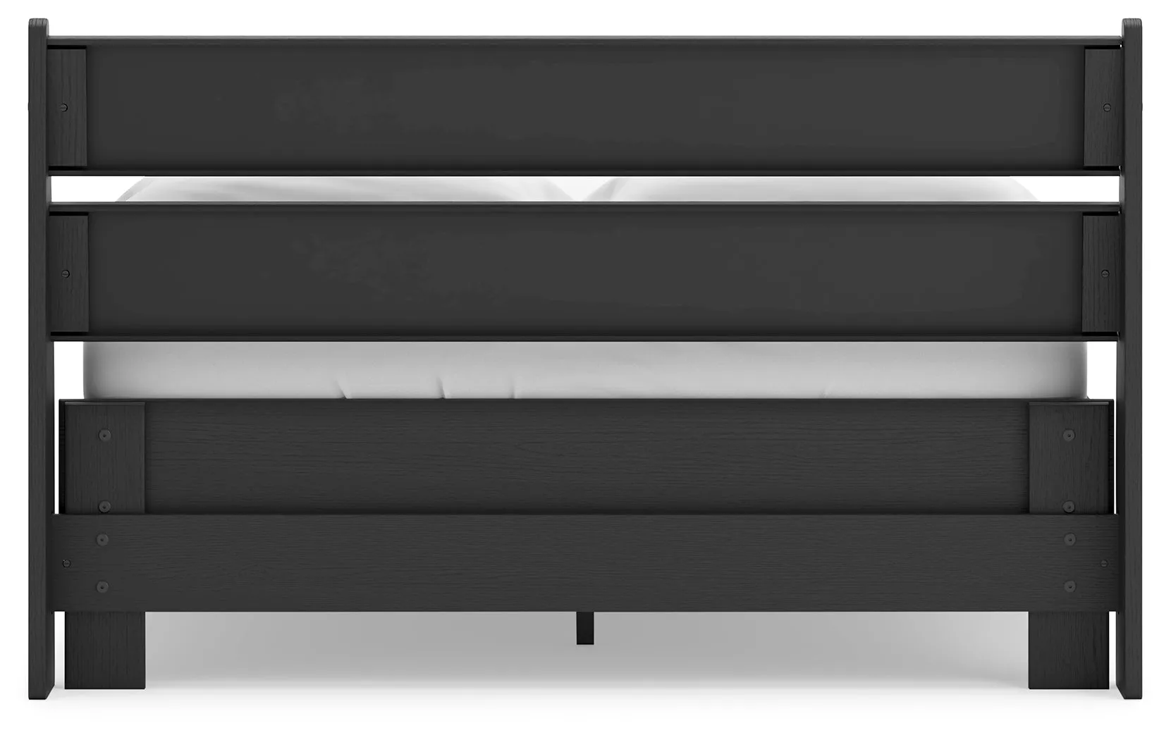 Socalle Full Panel Platform Bed with Dresser in Black