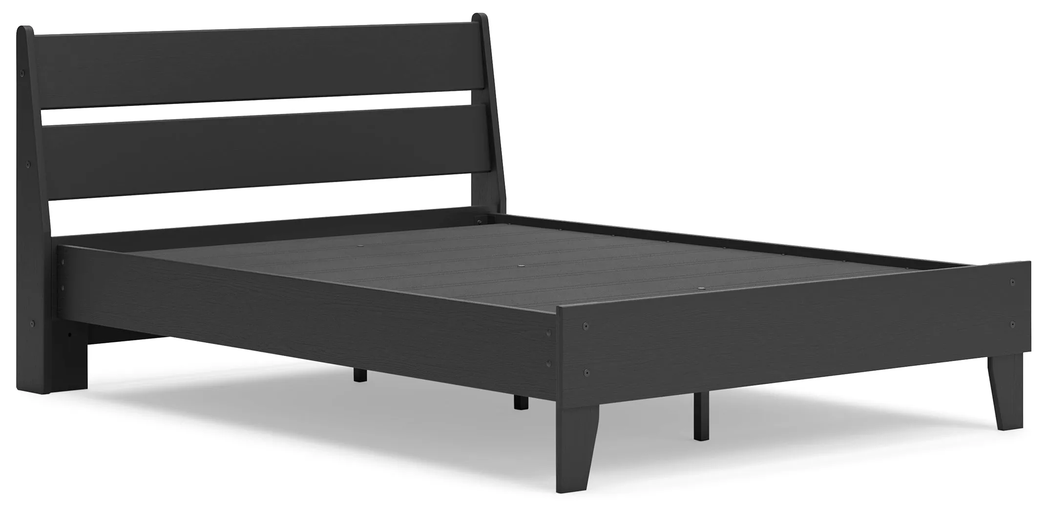 Socalle Full Panel Platform Bed with Dresser in Black
