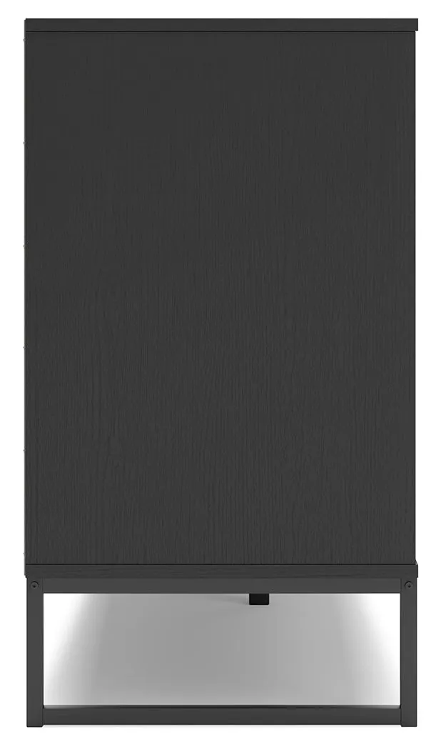 Socalle Full Panel Platform Bed with Dresser in Black