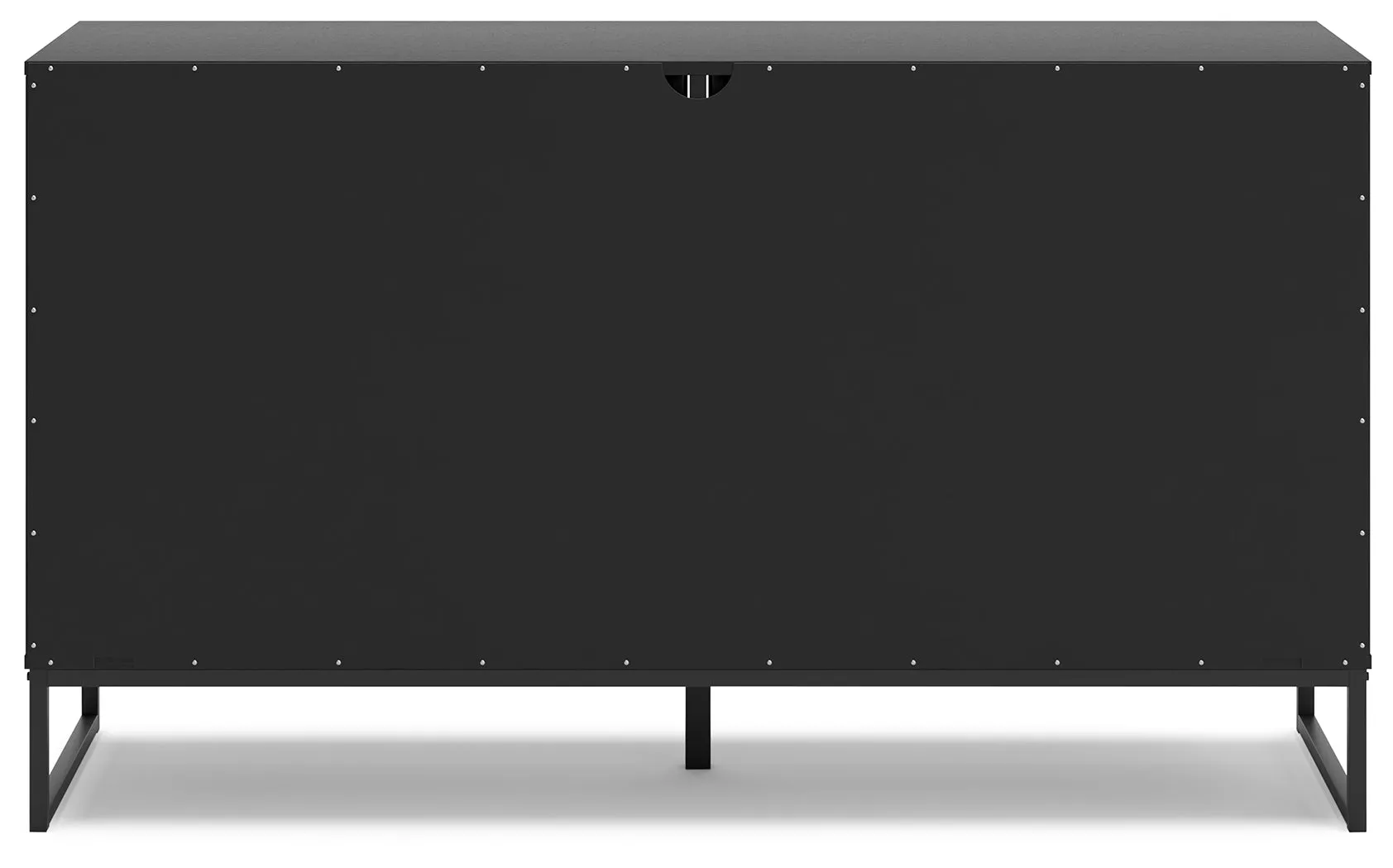 Socalle Full Panel Platform Bed with Dresser in Black