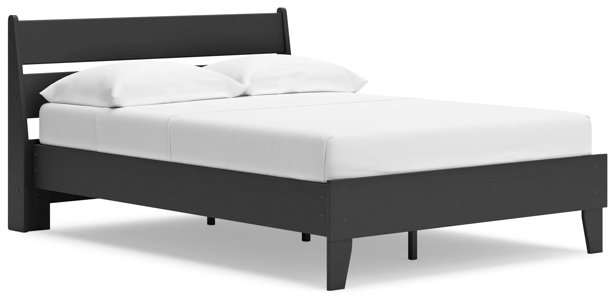 Socalle Full Panel Platform Bed with Dresser in Black