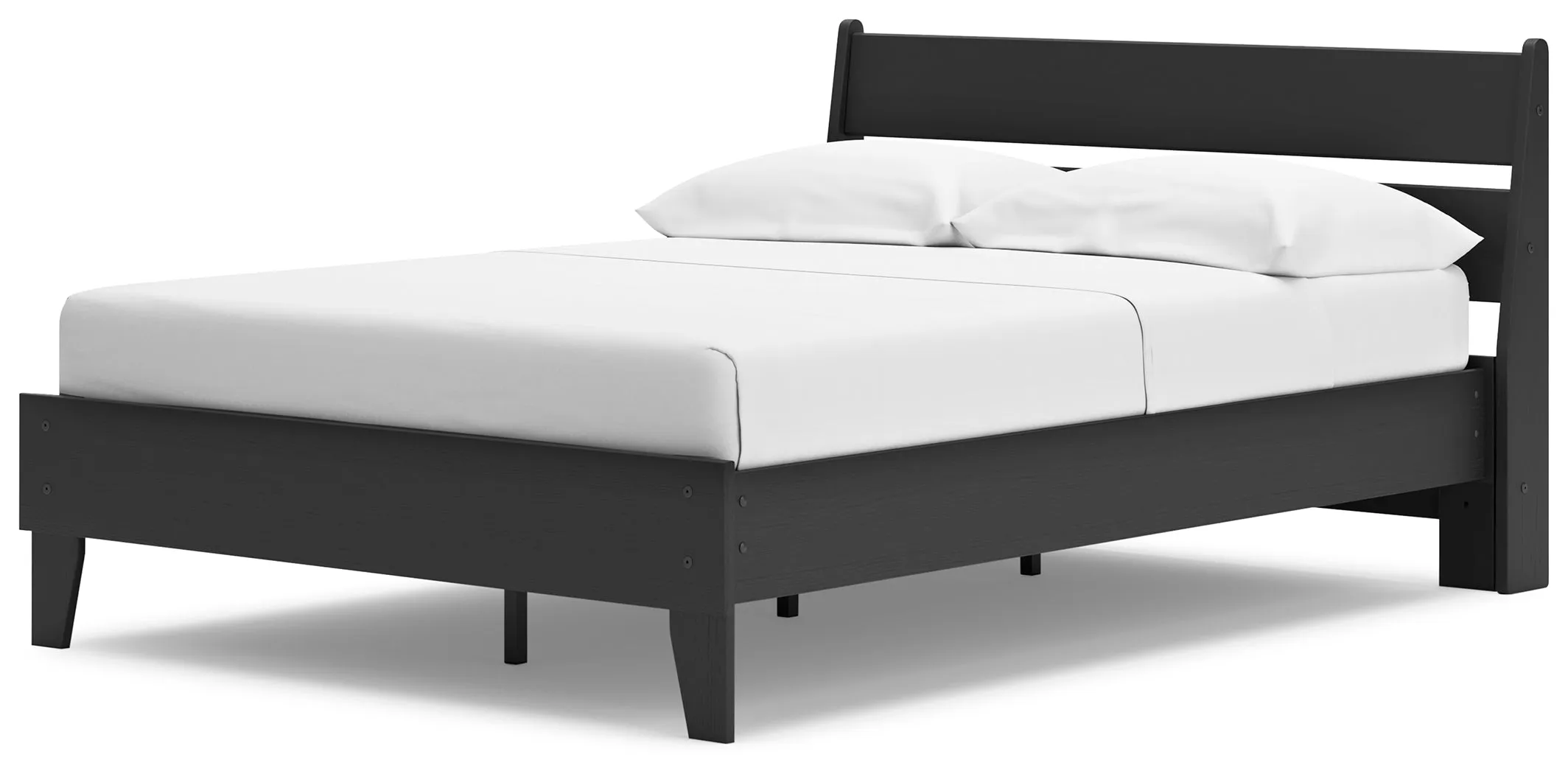 Socalle Full Panel Platform Bed with Dresser in Black