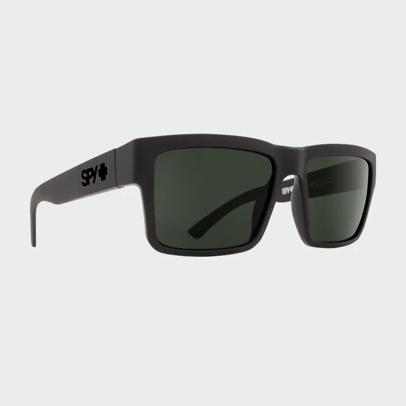 Spy Sunglasses Montana - Soft Matte Black Happy Grey Green Polarized