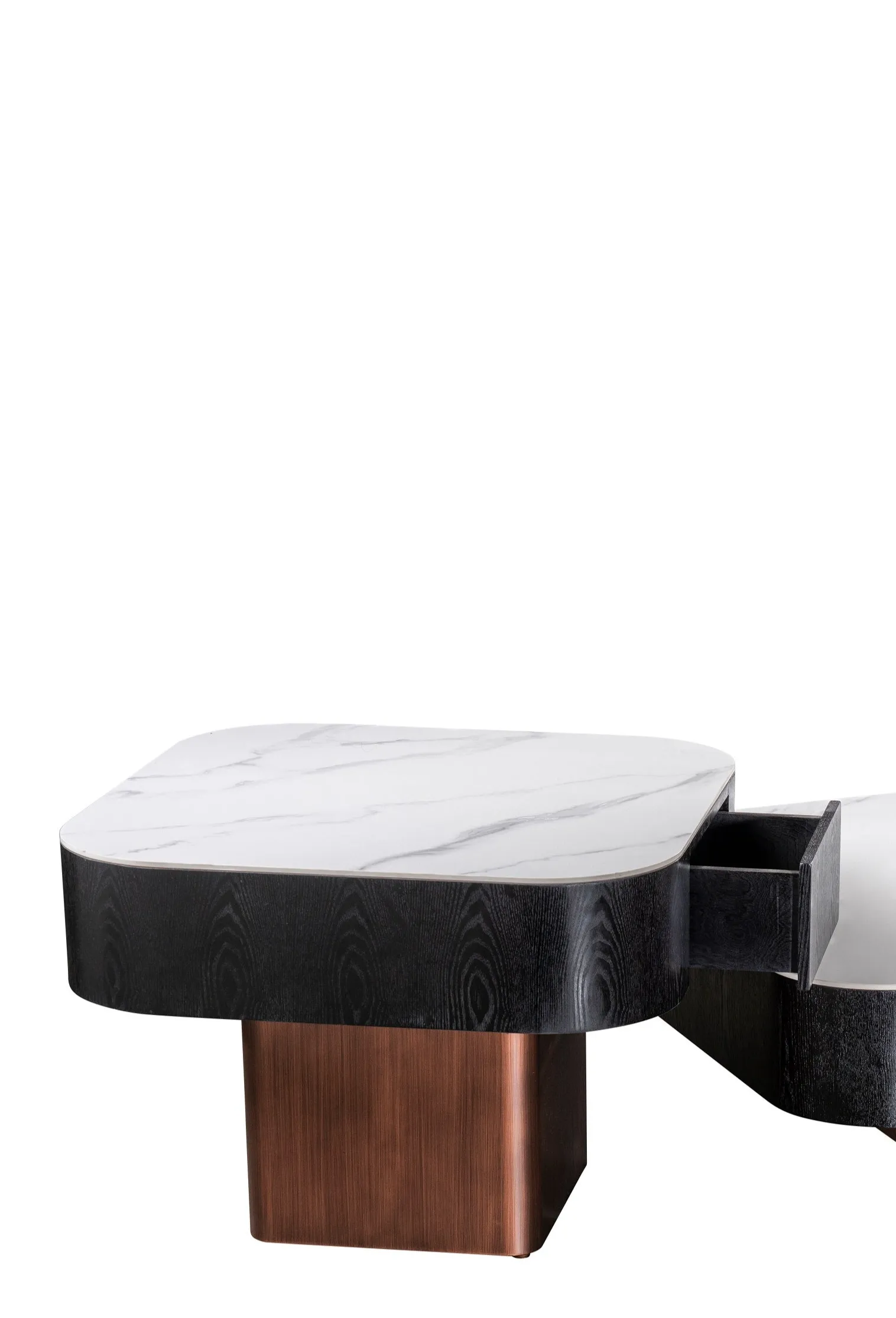 Styles Ceramic Top End Side Table  with Storage