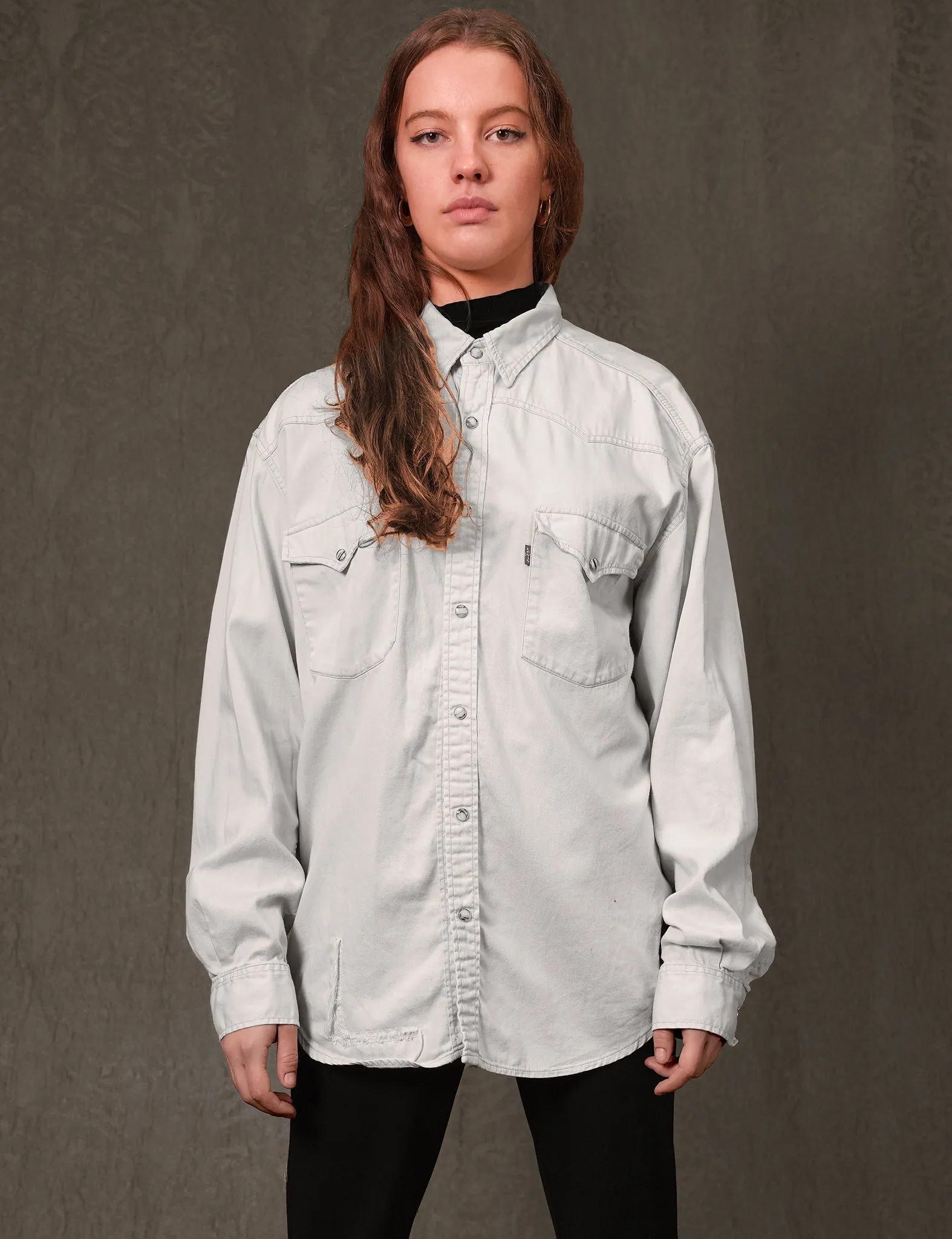 The White ST Gold Sequin Party Back Shirt