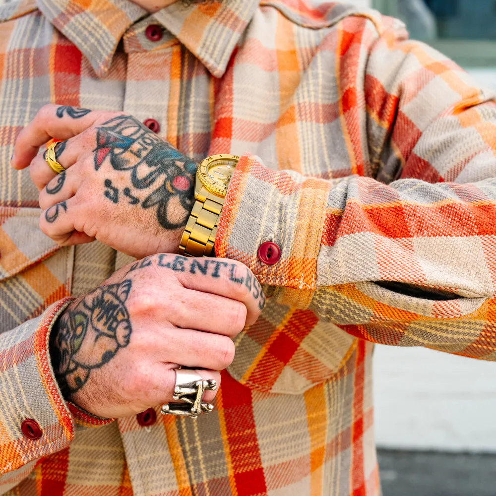 UES Heavy Flannel Orange FINAL SALE