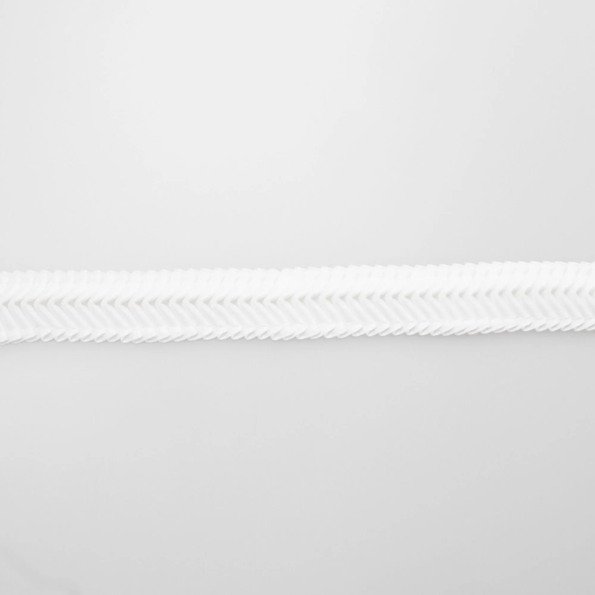 White Pleated Ribbon Trim